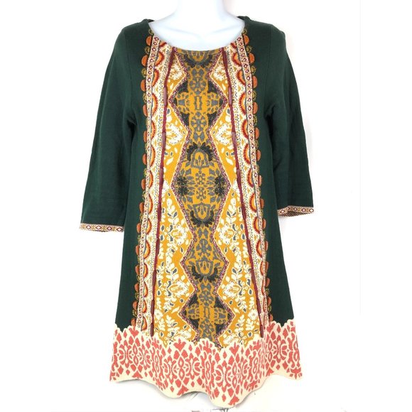 Knitted & Knotted Sweaters - Anthropologie Knitted & Knotted Small Lanka Sweater Dress Beaded